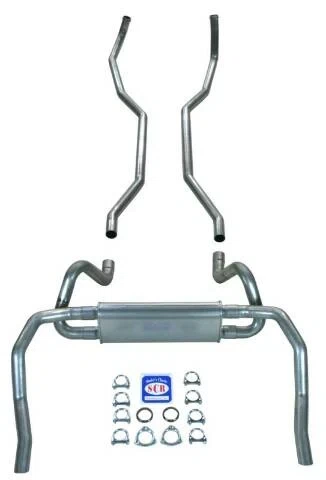 Fits 1967 - 1969 Camaro 2-1_2_ Exhaust System with Big Block 2-1_2_ Cast Iron Manifolds 23014